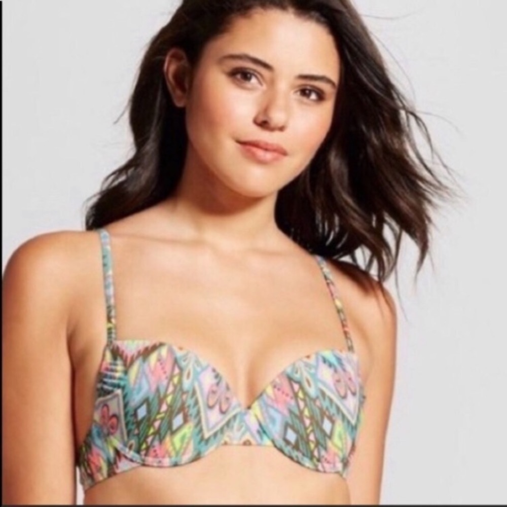 Xhilaration Green Push Up Bikini Top - Picture 1 of 6